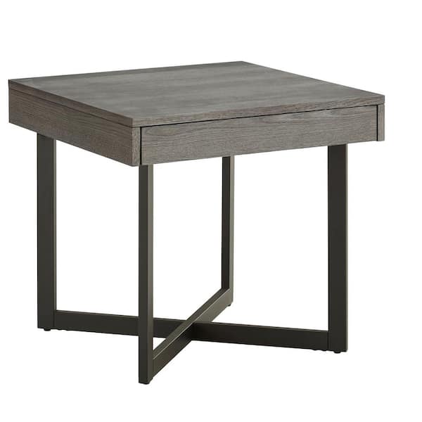 HomeSullivan Grey End Table with 1-Drawer