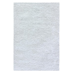 Shag White 3 ft. x 5 ft. Elegant Soft Plush Area Rug