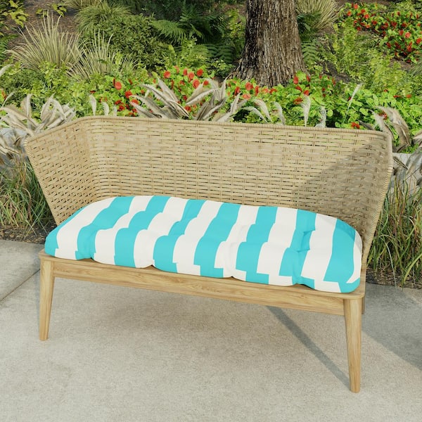 Turquoise bench cheap cushion