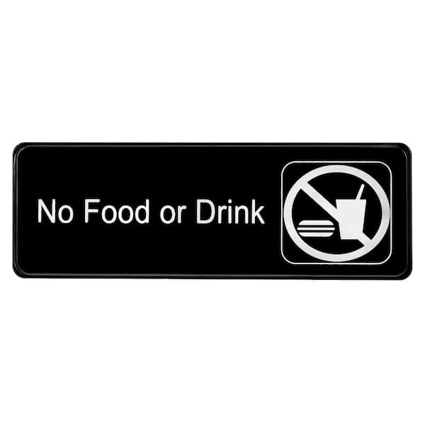 Alpine Industries 9 in. x 3 in. No Food or Drink Sign (15-Pack)