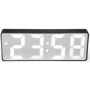 Black Digital Tabletop Clock - 6.25 in. W x 2.25 in. H