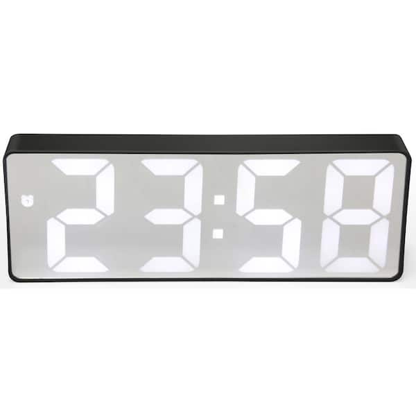 Infinity Instruments Black Digital Tabletop Clock - 6.25 in. W x 2.25 in. H