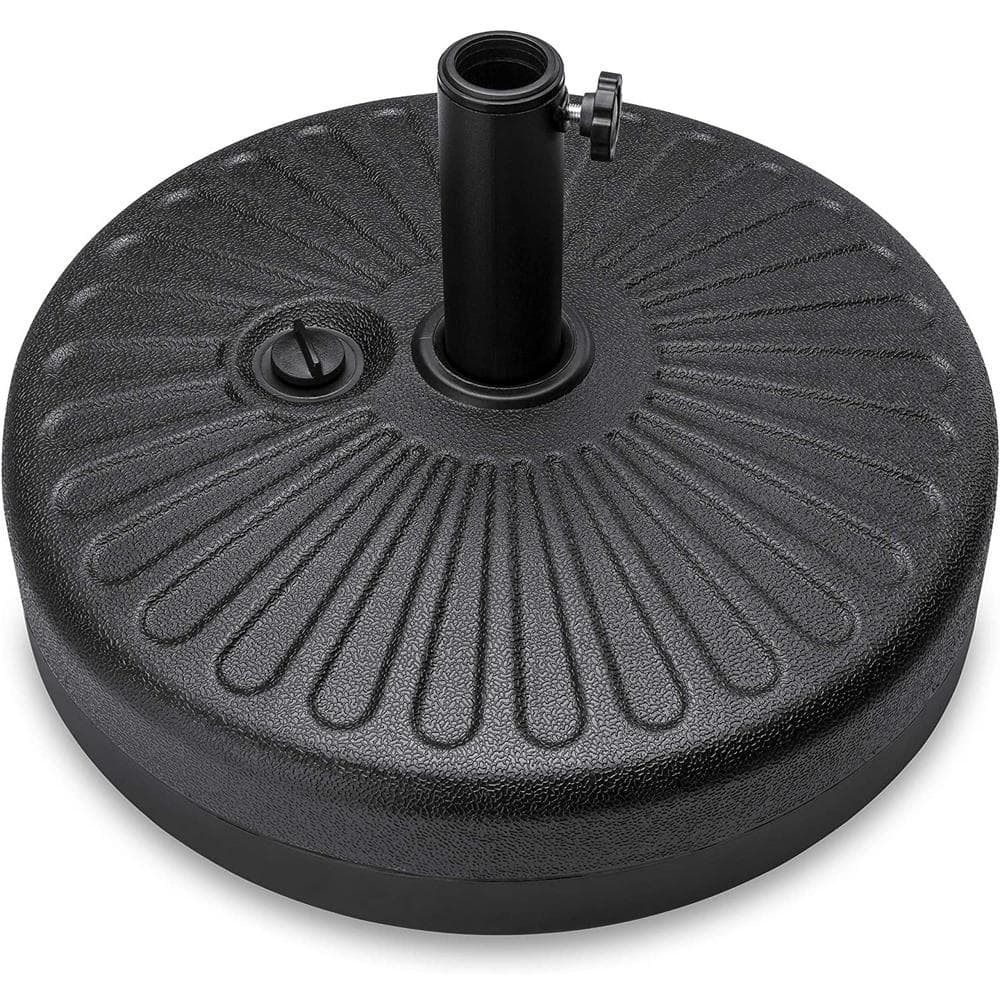 SUGIFT 20 in. Round Plastic Patio Umbrella Base in Black