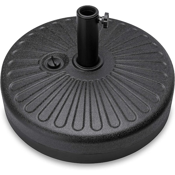 SUGIFT 20 in. Round Plastic Patio Umbrella Base in Black