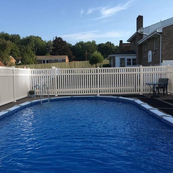 Weatherables Captiva 4 ft. H x 8 ft. W Tan Vinyl Pool Fence Panel