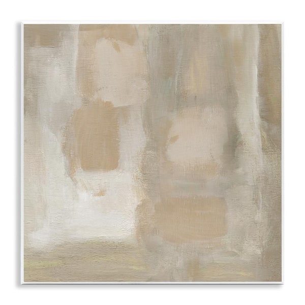 Stupell Industries Beige Neutral Painting by Carol Robinson Unframed Abstract Graphic Art Print 12 in. x 12 in.