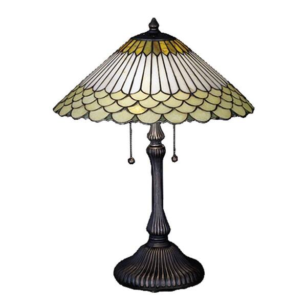 Illumine 2-Light Jadestone Fishscale Table Lamp