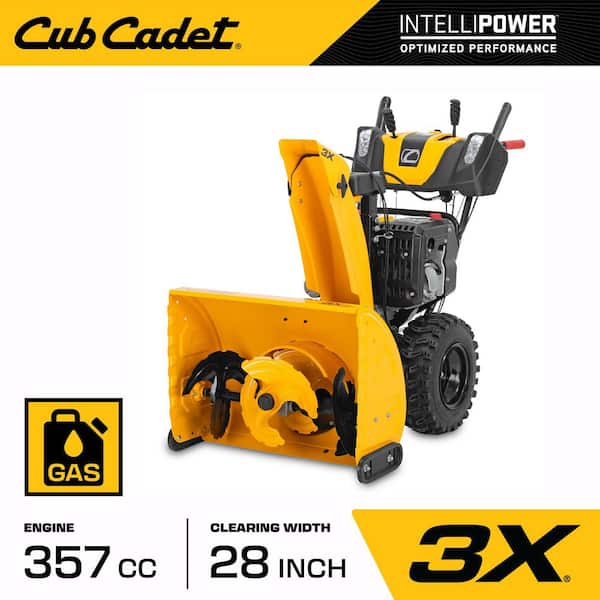 3X 28 in. 357cc IntelliPower Three-Stage Electric Start Gas Snow Blower with Heated Grips and Steel Chute