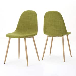 Raina Green Fabric Upholstered Dining Chair (Set of 2)