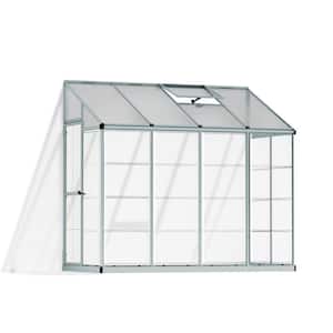 Lean to Grow 8 ft. 4 ft. Hybrid Silver/Clear DIY Greenhouse Kit