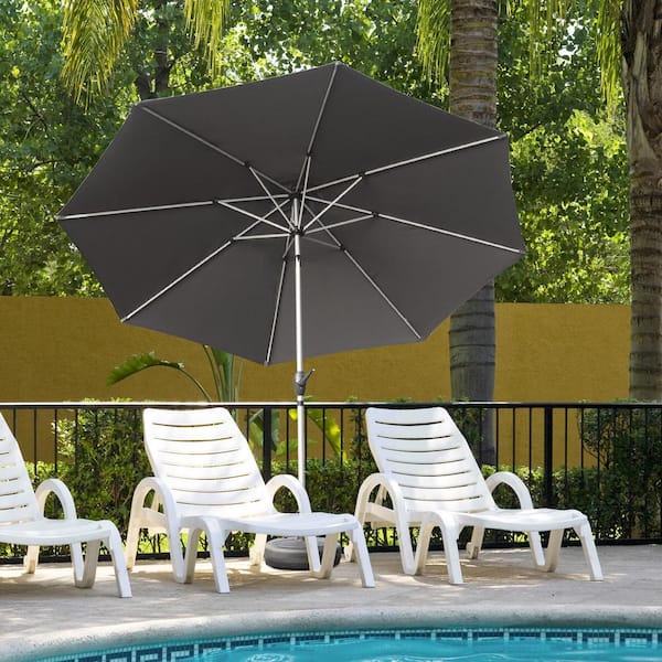 10FT Patio Umbrella, Outdoor Table Umbrella with Push Button Tilt
