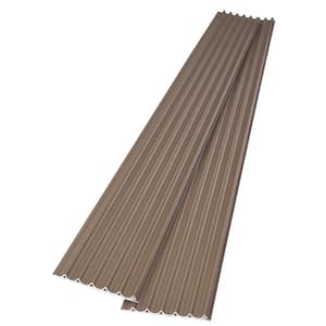 Fluted Bronze Radiance 2/3 in. x 1/2 ft. x 8-1/2 ft. Water Resistant PVC Decorative Wall Paneling, 8 Pack