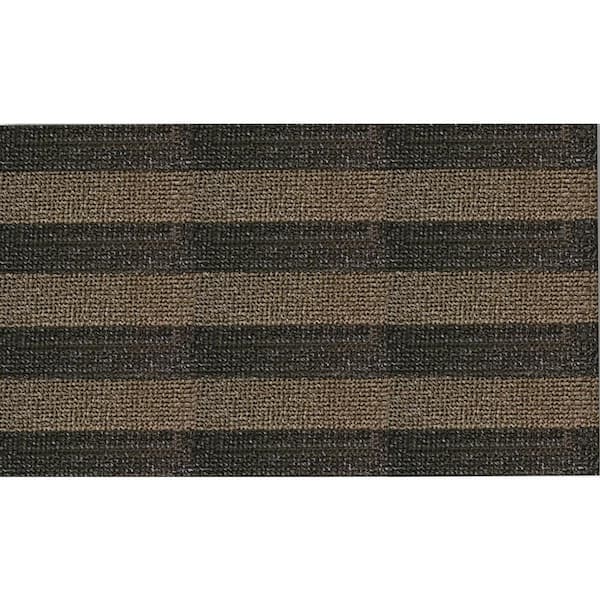 Patio Stripe Desert Taupe 35.5 in. x 59.5 in. Door Mat