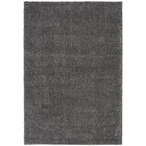 August Shag Gray 8 ft. x 10 ft. Solid Area Rug