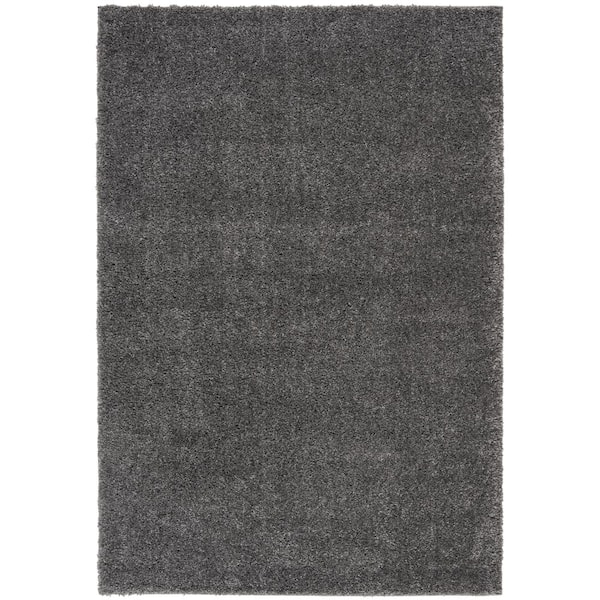 August Shag Gray 8 ft. x 10 ft. Solid Area Rug