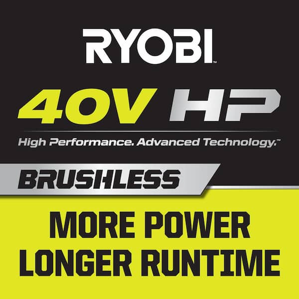 RYOBI RY40580-AC 40V HP Brushless 18 in Battery Chainsaw w/ Extra 18 in. Chain, 5.0 Ah Battery and Charger - 2