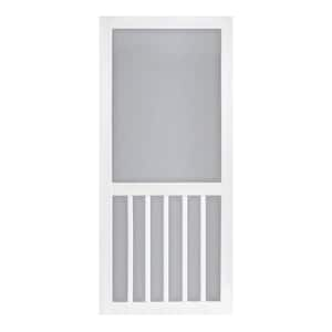 Weather Star 72 in. x 96 in. Brisa White Tall Double Retractable