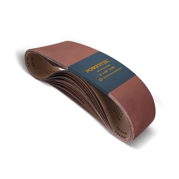 6 in. x 48 in. 100-Grit/180-Grit/240-Grit Aluminum Oxide Sanding Belt Assortment (9-Pack) for Belt Sander