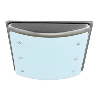 Buckingham Decorative 100 CFM Bathroom Ventilation Exhaust Fan with Light and Night-Light in Brushed Nickel