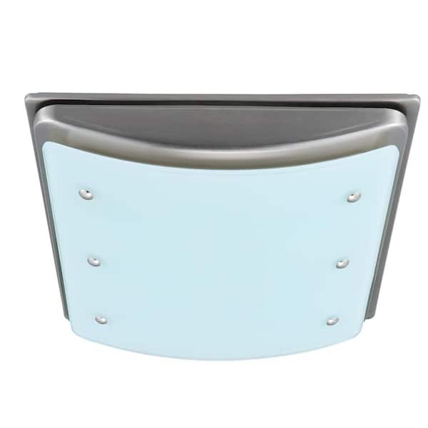 GOOD HOUSEKEEPING Buckingham Decorative 100 CFM Bathroom Ventilation Exhaust Fan with Light and Night-Light in Brushed Nickel
