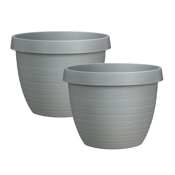 15.7 in. (40cm) Country Star Granite Gray Resin 2-Pack