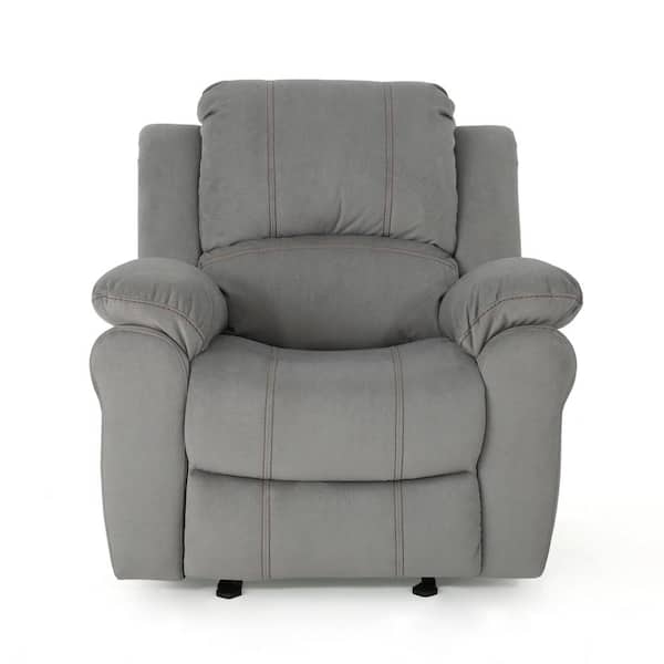 Celestina Gray Microfiber Glider Recliner