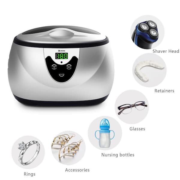 Ultrasonic Jewelry Cleaner for All Jewelry Silver Jewelry Cleaner Ultrasonic Machine Eyeglass Cleaner Ring Cleaner Denture Cleaner Professional Home