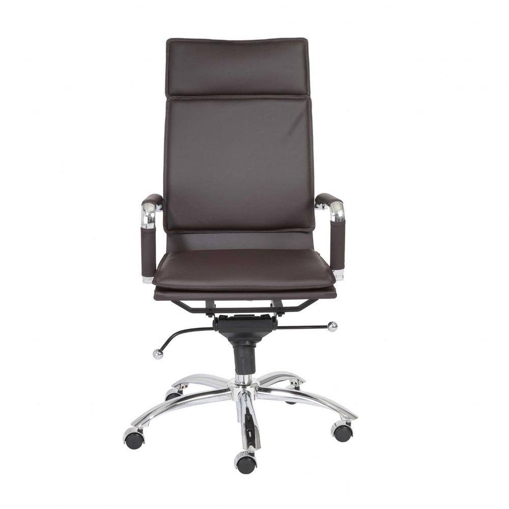 HomeRoots Amelia Brown High Back Office/Desk Chair 370547 - The Home Depot