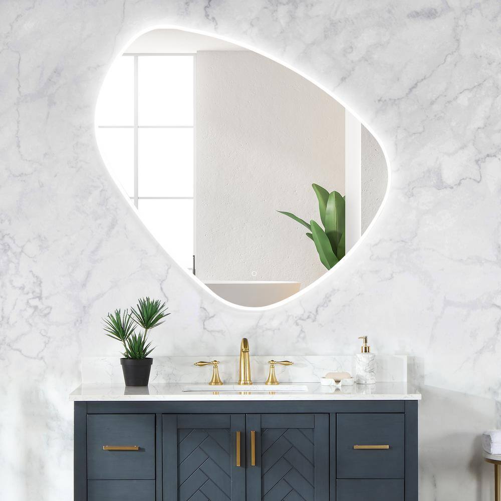 Rasso 32" Frameless LED Lighted Bathroom Vanity Mirror