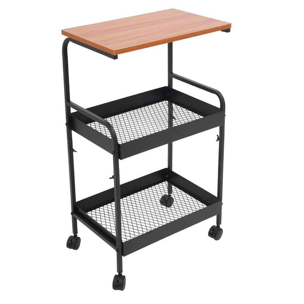 Black Rolling 3-Tier Iron Printer Stand Shelving Unit (16.93 in. W x 29.21 in. H x 11.81 in. D) price history on PriceWatchPro