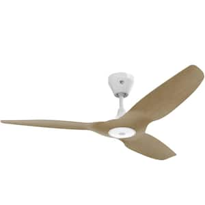 Haiku L 52 in. Smart Outdoor Caramel/White Universal Mount Ceiling Fan with 2700K LED with Remote App