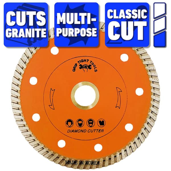 4 in. Classic Turbo Cut Diamond Blade for Cutting Granite, Marble, Concrete, Stone, Brick and Masonry (10-Pack)