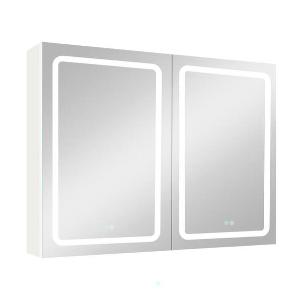 Boosicavelly 40 in. W x 30 in. H Rectangular Aluminum Medicine Cabinet with Mirror