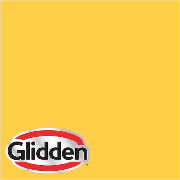 Glidden Premium 1-gal. #HDGY41D Festival Yellow Semi-Gloss Latex Exterior Paint