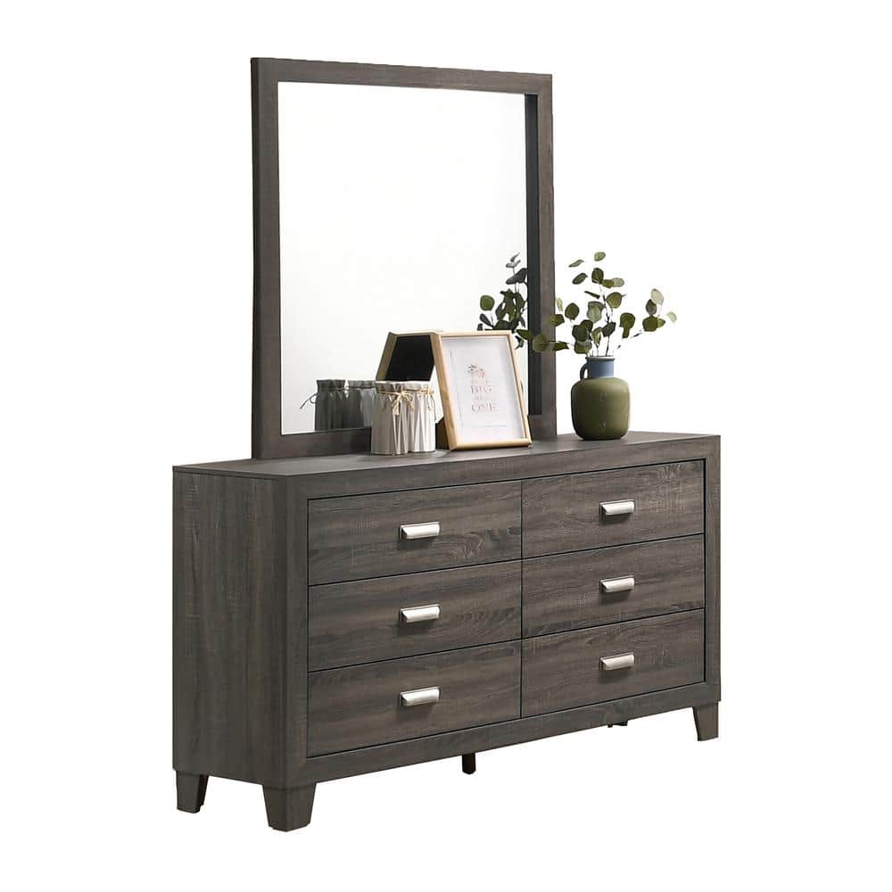 Light Brown 3-D Foil Laminate Queen Panel Bed