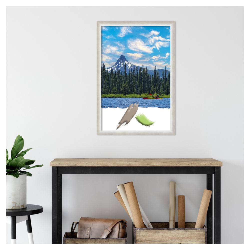Two-Tone Silver Matte Wood Wall Picture Frame 22.25" x 32.25"