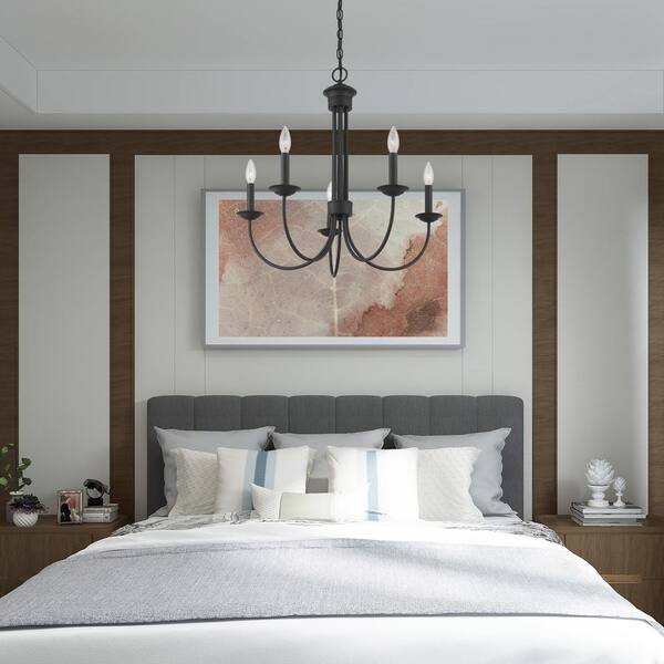Novelbright『Chandelier』 HUOKU Neuvy 8-Light 50.4 in. W Brass Chandelier with Swirled