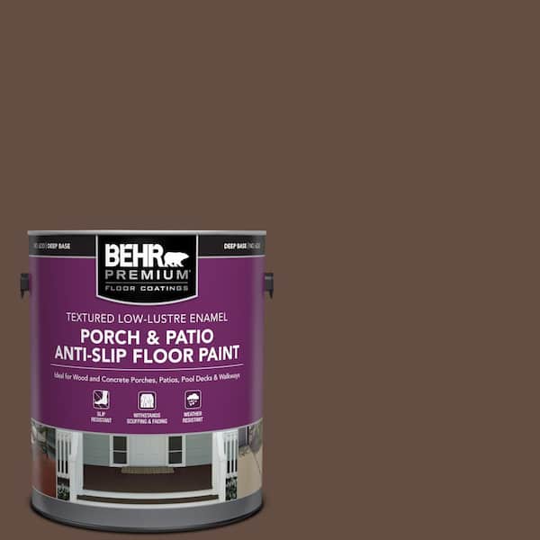 BEHR PREMIUM 1 gal. #S-G-760 Chocolate Coco Textured Low-Lustre Enamel Interior/Exterior Porch and Patio Anti-Slip Floor Paint