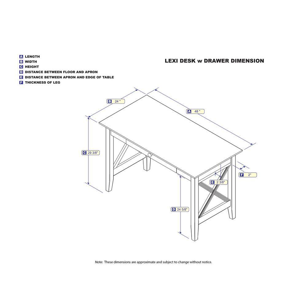 Gray Solid Wood Desk with Drawer and Charging Station