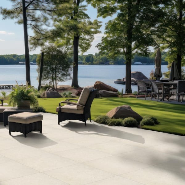 Living Style Pearl 2 cm x 24 in. x 24 in. Matte Porcelain Stone Look Paver (256 sq. ft./Pallet)
