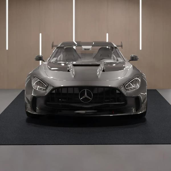 Garage Floor Mat 8.83 ft. W x 22 ft. L Gray-Black Commercial Carpet Garage Flooring Mat with TPE Anti-Leak Backing