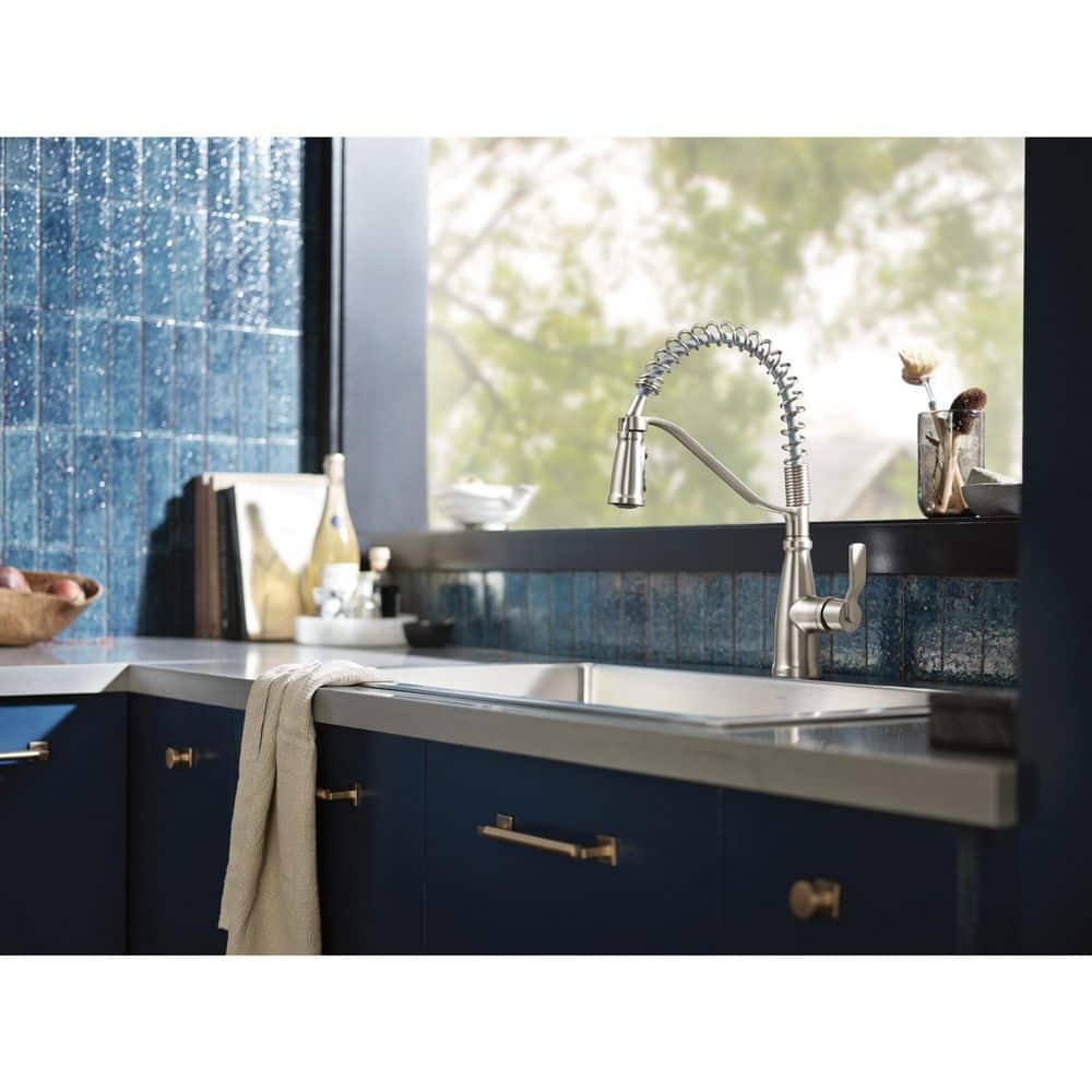 Stainless Steel Single Handle Spring Pulldown Kitchen Faucet