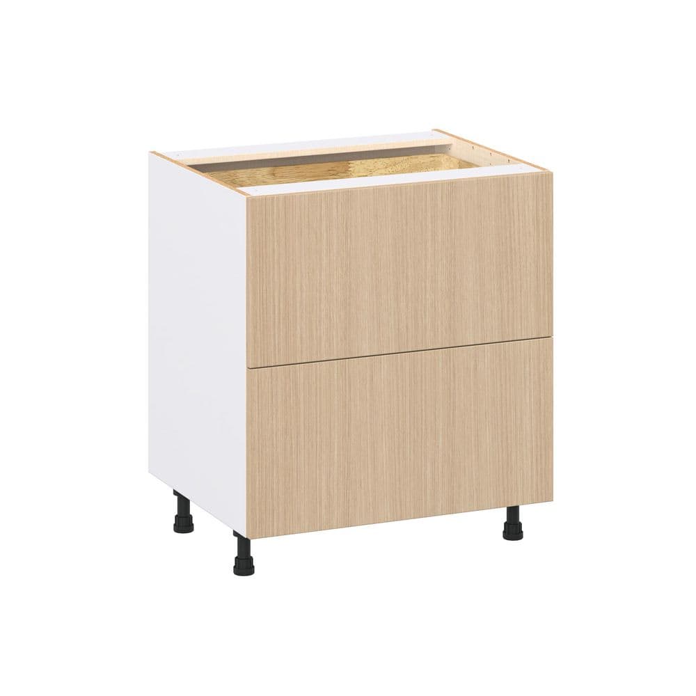 Timberline 30 in. W x 24.5 in. D x 34.5 in. H Assembled Shaker Drawer Base Kitchen Cabinet in Mojavi Oak with 3-Drawers price history on PriceWatchPro