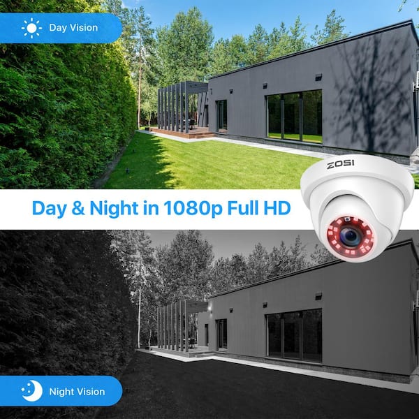 8-Channel H.265+ 5MP-lite DVR Outdoor Security Camera System with 8-Wired Outdoor 1080p Dome Cameras