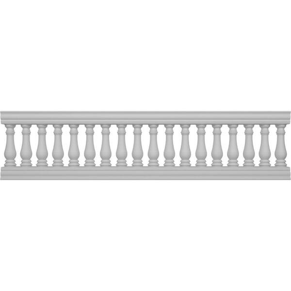 Ekena Millwork Fiberthane Bradford Balustrade 120 in. L x 32 in. H Fiberglass Railing Kit