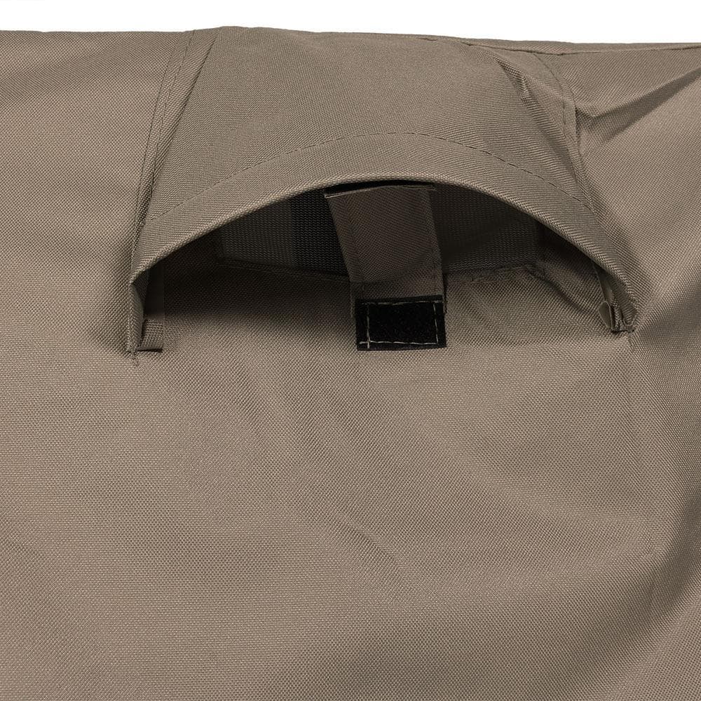 Khaki Heavy-Duty Polyester 5-Foot Firewood Log Rack Cover