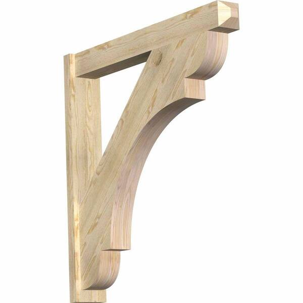 Ekena Millwork 6 in. x 42 in. x 42 in. Olympic Craftsman Rough Sawn Douglas Fir Outlooker