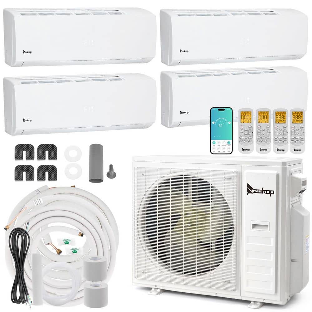 19 SEER2 36,000 BTU 3-Ton 4-Zone WiFi Ductless Mini Split Air Conditioner with Heat Pump 9K Plus 9K Plus 12K Plus 18K price history on PriceWatchPro