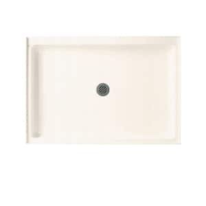 Swanstone 48 in. L x 34 in. W Alcove Shower Pan Base with Center Drain in Baby's Breath