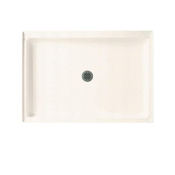 Swan Swanstone 48 in. L x 34 in. W Alcove Shower Pan Base with Center Drain in Baby's Breath